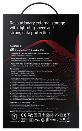 Твердотельный накопитель Samsung SSD X5 Thunderbolt 3 1TB (черный)