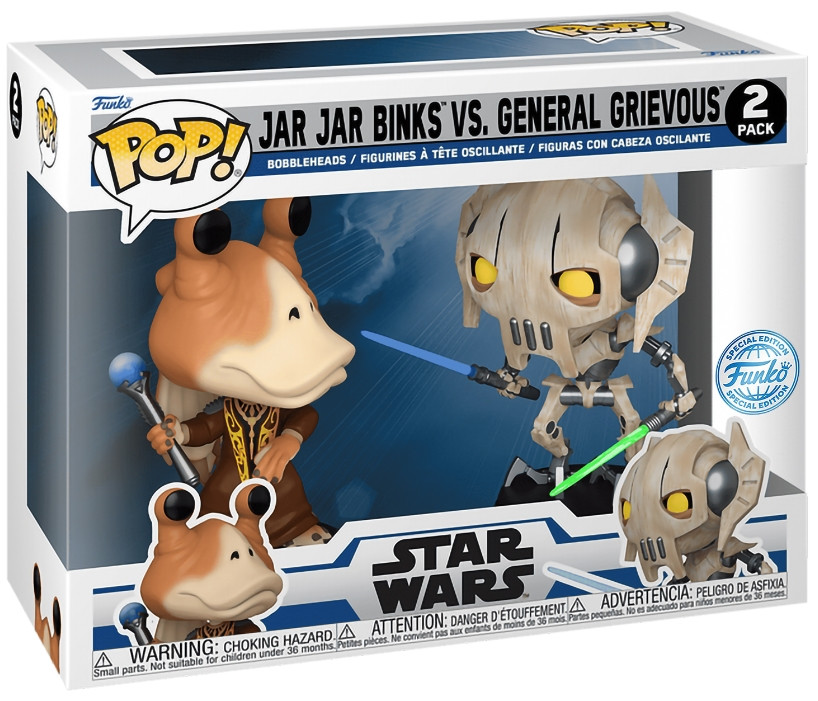 ������� Funko POP Star Wars: Clone Wars � Duels Jar Jar Binks vs General Grievous Bobble-Head Exclusive (9,5 ��)