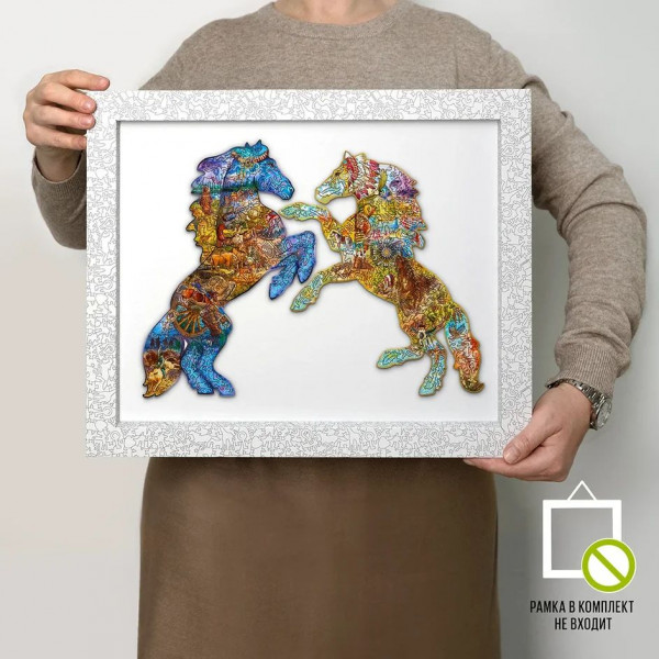 Пазл Wooden Puzzles: Мустанги. Дикий запад
