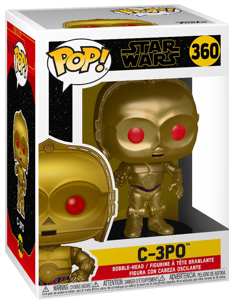  Funko POP: Star Wars Rise of Skywalker  C-3PO Red Eyes Bobble-Head (9,5 )