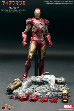  Iron Man 3 Iron Man Mark 7 Battle Damaged Version (36 )