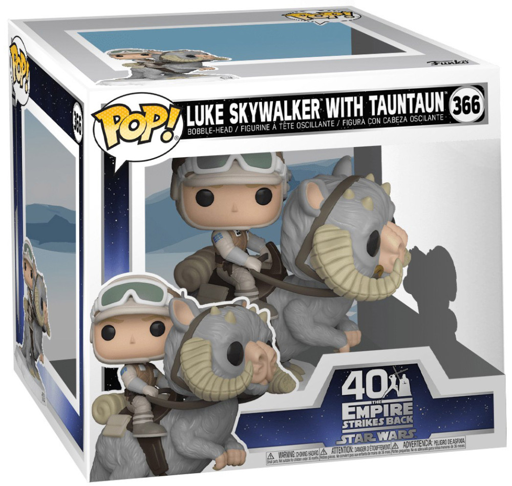  Funko Star Wars 40: Empire Strikes Back  Luke Skywalker With Tauntaun Deluxe Bobble-Head