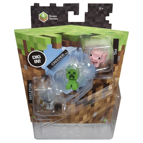   Minecraft. Pig, Creeper & Skeleton. 3  1