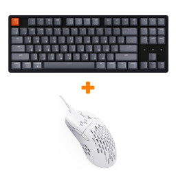  Keychron K8 ( M1 white  K8 Gateron Brown Switch)