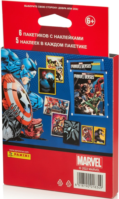 Блистер с наклейками Marvel: Versus (6 наборов)