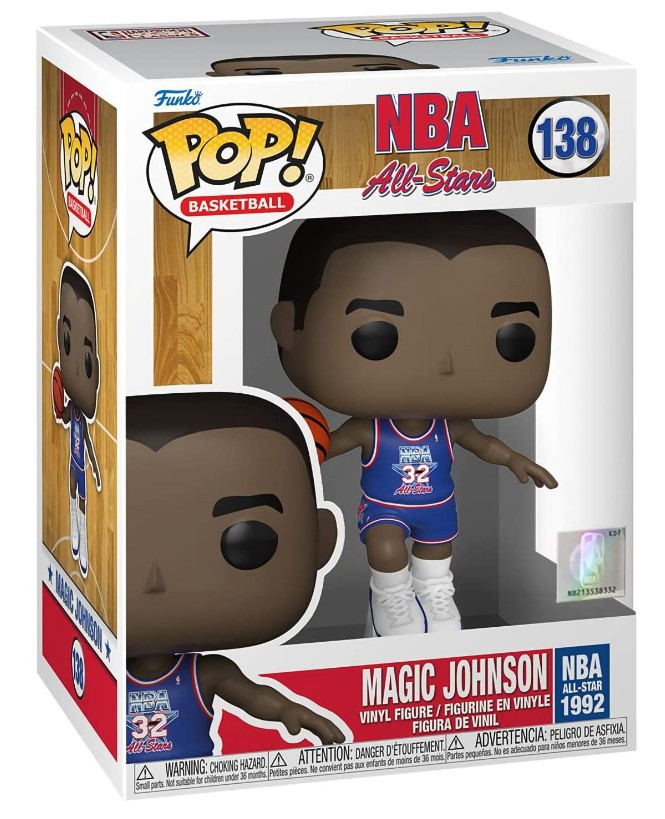  Funko POP Basketball NBA All Stars: Magic Johnson [Blue All-Star Uni 1992] (9,5 )