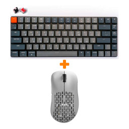 ����� ���� Pulsar Xlite Wireless V2 Competition Mini White + ���������� Keychron K3, White LED  Red Switch