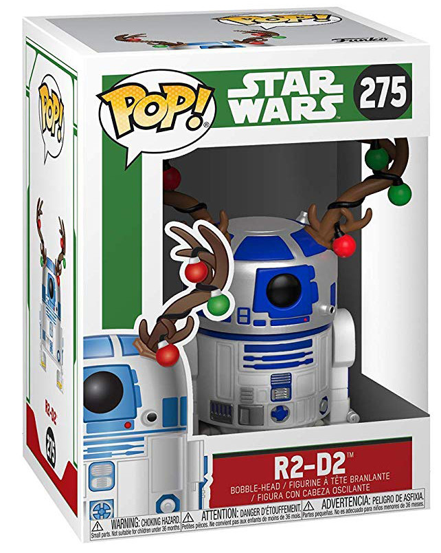 Фигурка Funko POP Star Wars: Holiday – R2-D2 With Antlers Bobble-Head (9,5 см)