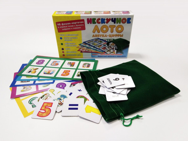 Настольная игра Нескучное лото: Азбука-цифры
