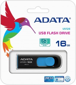 USB  UD ADATA 16  UV128 (black+blue)