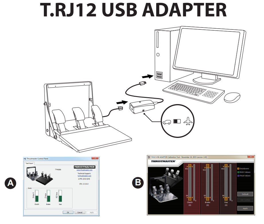 ���������� Thrustmaster T.RJ12 USB Adapter
