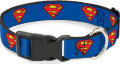 Ошейник Superman / Супермен Синий. С пластиковой застёжкой (23-38 см)