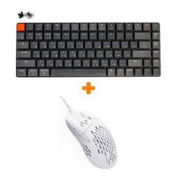  Keychron K3  ( M1 white  K3 Low Profile, RGB, Brown Switch, Dark Grey)