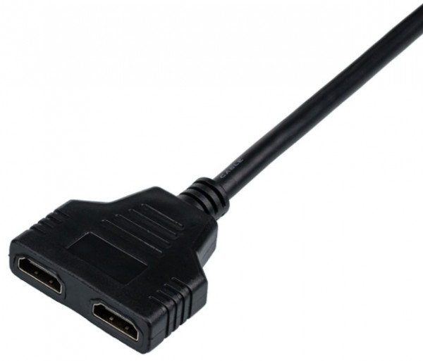 Переходник-сплиттер ATcom HDMI F на 2 HDMI F, 0.1 м (AT0901)