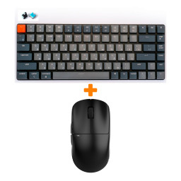 ����� ���� Pulsar X2 Wireless Black + ���������� Keychron K3, White LED  Blue Switch