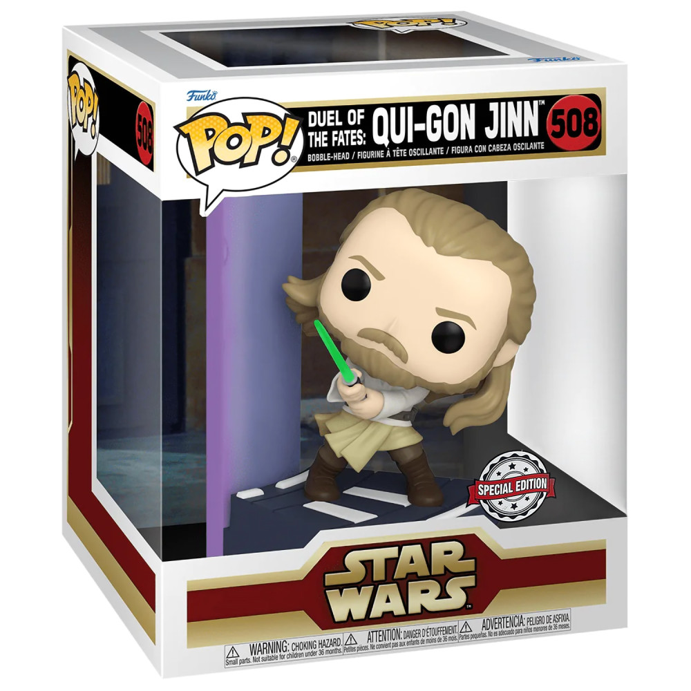 Фигурка Funko POP Deluxe Star Wars – Duel of The Fates Qui-Gon Jinn Exclusive (16,5 см)