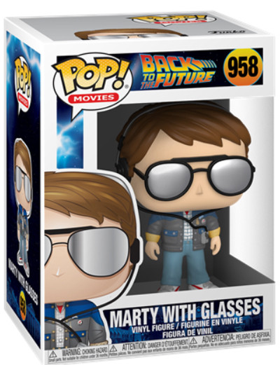  Funko POP Movies: Back To The Future  Marty With Glasses (9,5 )