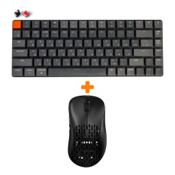����� ���� Pulsar Xlite Wireless V2 Competition Black + ���������� Keychron K3 Low Profile, RGB, Red Switch, Dark Gray