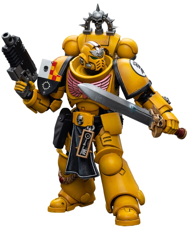 Фигурка Warhammer 40 000: Imperial Fists – Lieutenant with Power Sword 1:18 (12 см)