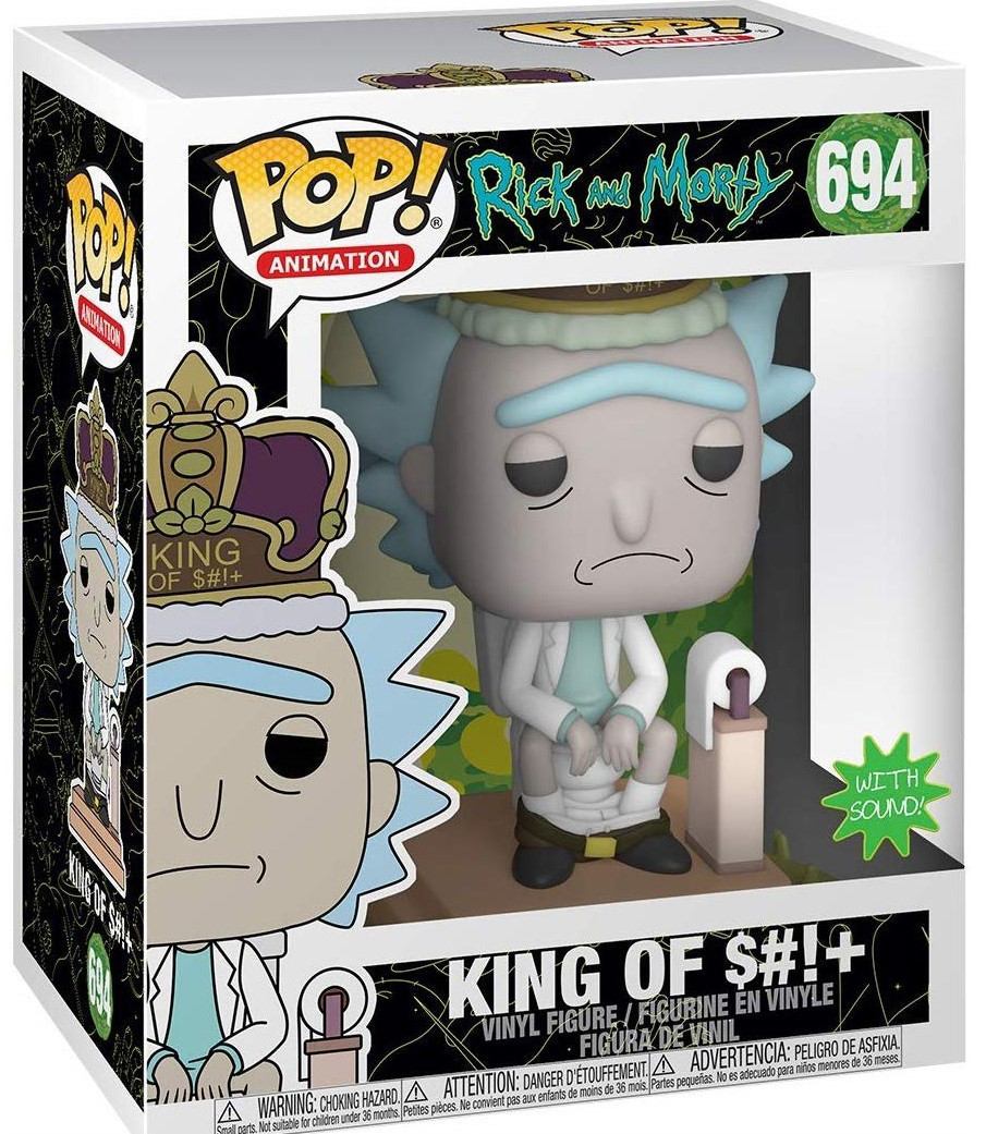  Funko POP Animation: Rick And Morty  King Of $#!+ With Sound (9,5 )