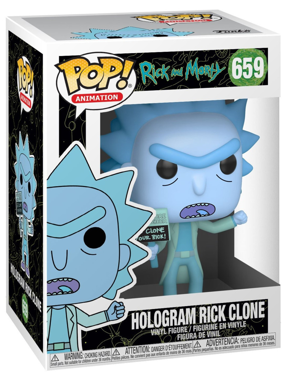  Funko POP Animation: Rick And Morty  Hologram Rick Clone (9,5 )