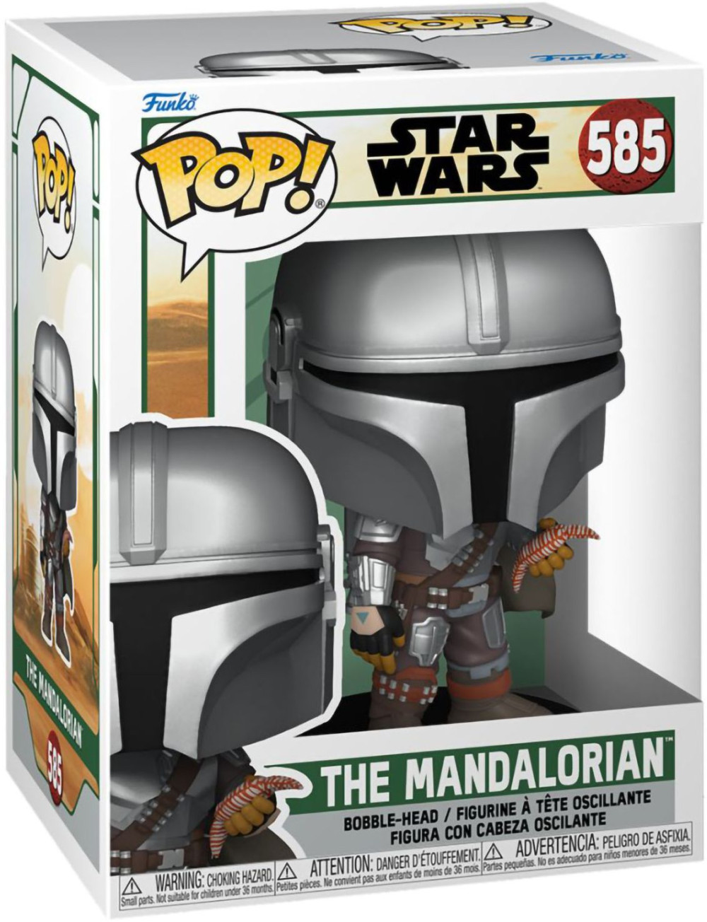 Фигурка Funko POP Star Wars: Book of Boba Fett – Mandalorian with Pouch Bobble-Head (9,5 см)