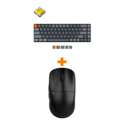 ����� ���� Pulsar X2 Wireless Black + ���������� Keychron K7 Low Profile, RGB, Banana Switch