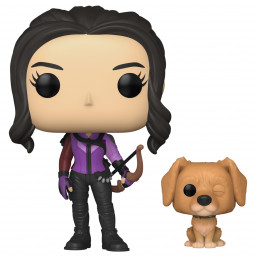  Funko POP Television Marvel: Hawkeye – Kate Bishop With Lucky The Pizza Dog Bobble-Head (9,5 )