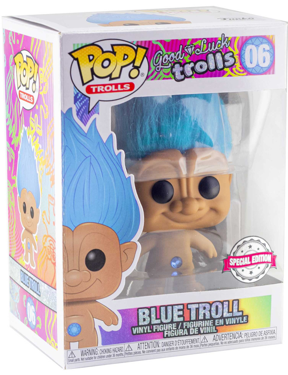  Funko POP: Good Luck Trolls  Blue Troll Exclusive (9,5 )