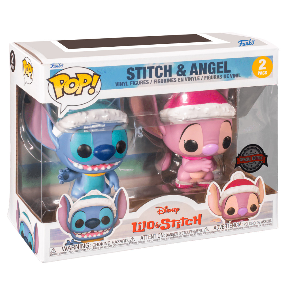  Funko POP Disney: Lilo & Stitch  Winter Stitch & Angel Exclusive (9,5 ) (2-Pack)