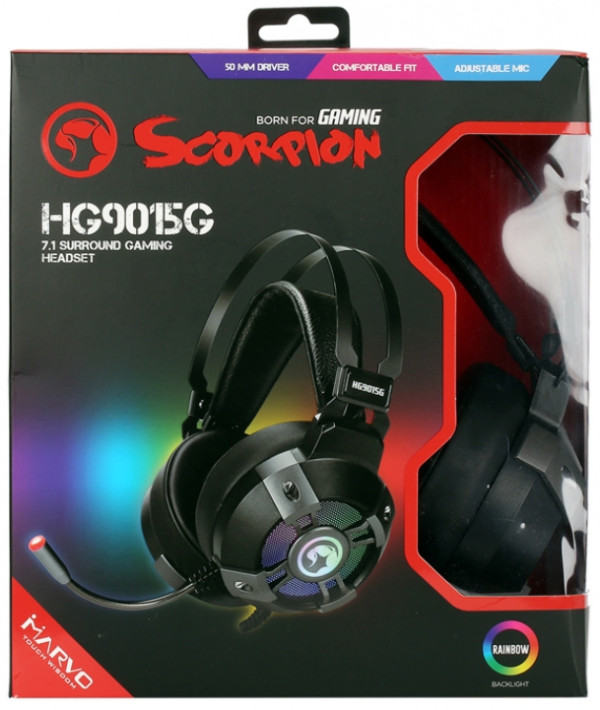 Гарнитура Marvo HG9015G USB Gaming Headset игровая проводная с подсветкой для PC