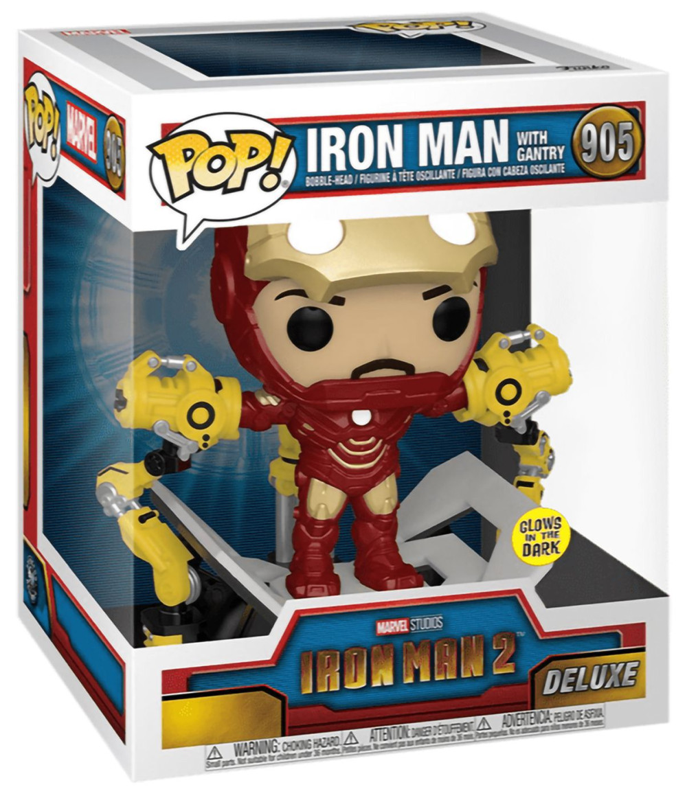  Funko POP Marvel: Iron Man 2  Iron Man Mark IV With Gantry Glows In The Dark Exclusive Bobble-Head (9, 5 )