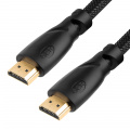Кабель Greenconnect HDMI 2.0, 3 м, HDR 4:2:2, Ultra HD, 4K 60 fps (черный нейлон) (GCR-HM811-3.0m)