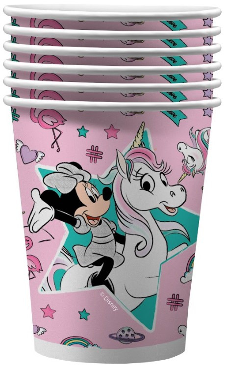 Набор бумажных стаканов Minnie Mouse 3 розовый (250 мл, 6 шт)