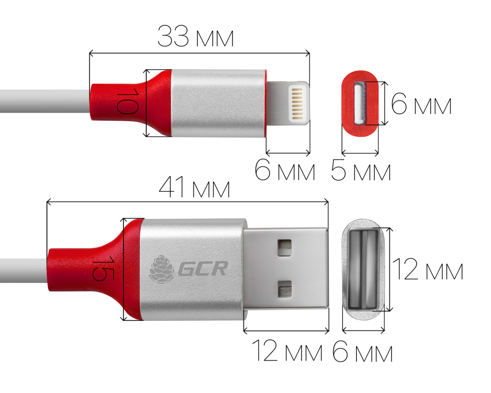  Greenconnect AM/Lightning 8pin MFI, 0.5 , Apple USB 2.0  Iphone 5/6/7/8/X  (GCR-50596)