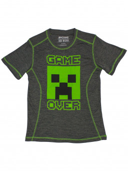 Футболка Minecraft – Game Over (серая) 