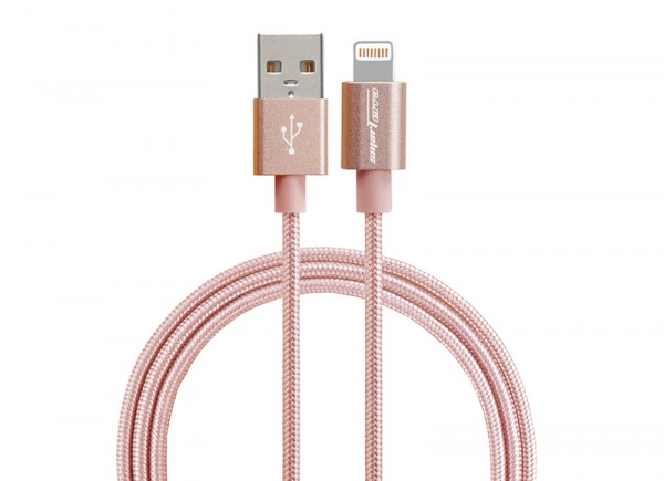 Кабель Smarterra STR-AL002M с разъемом Lightning для устройств Apple (розовое золото)