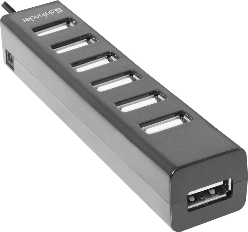 Универсальный USB разветвитель Defender Quadro Swift USB2.0, 7 портов