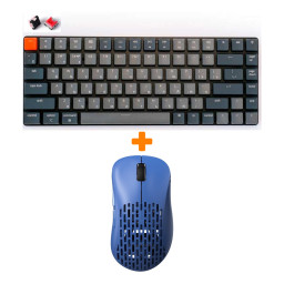   Pulsar Xlite Wireless V2 Competition Mini Blue +  Keychron K3, White LED  Red Switch