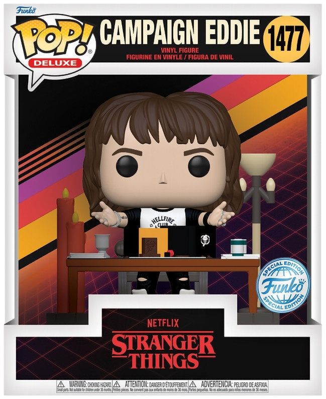 Фигурка Funko POP Deluxe: Stranger Things S4 – Campaign Eddie Exclusive (9,5 см)