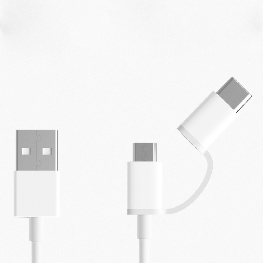������ Xiaomi Mi 2 in 1 Micro USB + Type C (White)