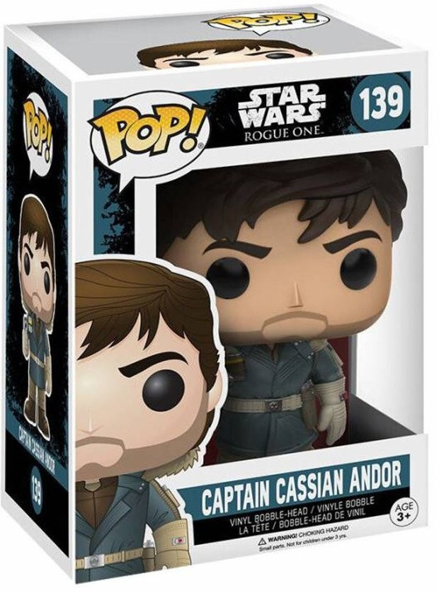 Фигурка Funko POP: Star Wars Rogue One – Captain Cassian Andor Bobble-Head (9,5 см)