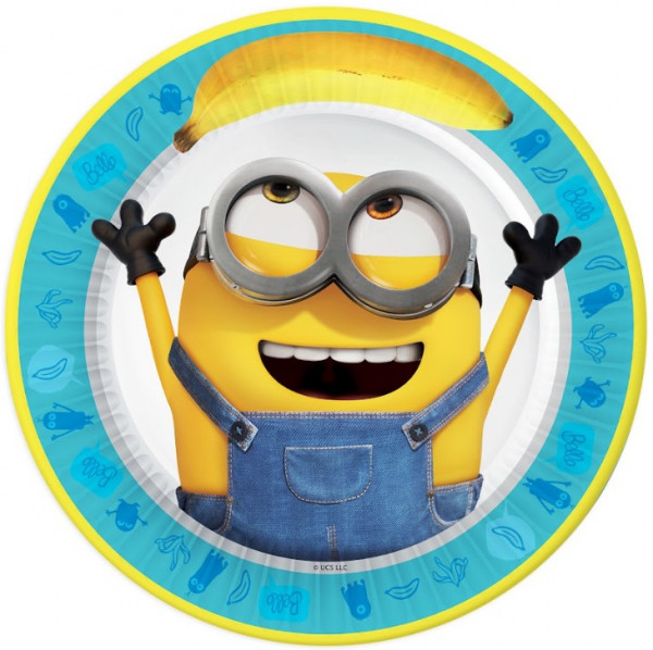 Набор бумажных тарелок Minions 2 3D (180 мм, 6 шт)