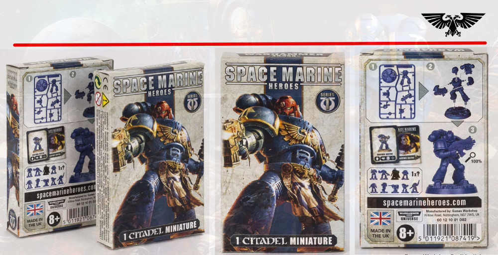  Warhammer Blind Box: Miniatures Space Marine Heroes – Rest Of The World (1 .  )