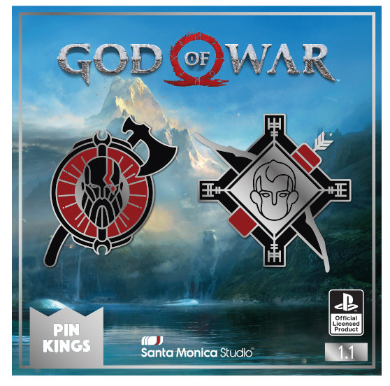  God Of War 1.1 Pin Kings 2-Pack