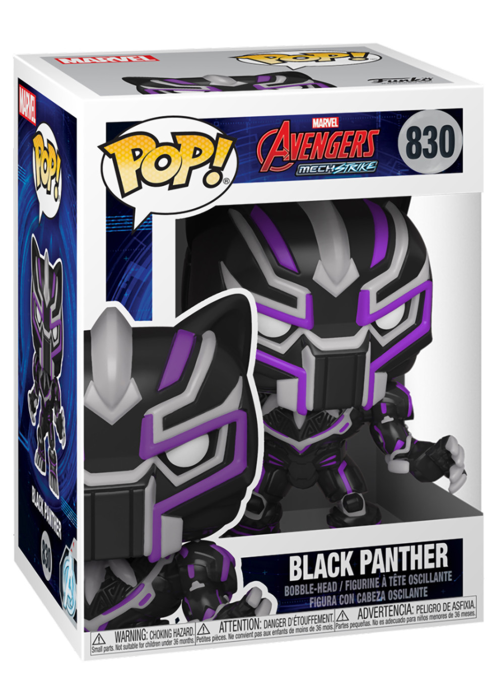 Фигурка Funko POP Marvel: Avengers Mech Strike – Black Panther Bobble-Head (9,5 см)
