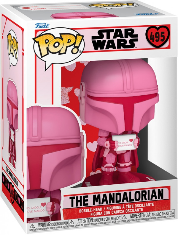 Фигурка Funko POP Valentines: Star Wars The Mandalorian – Mandalorian Bobble-Head (9,5 см)
