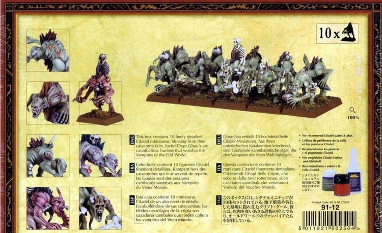 Набор миниатюр Warhammer 40,000. Vampire Counts Crypt Ghouls