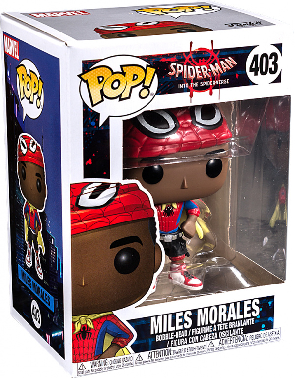 Фигурка Funko POP: Spider-Man Into The Spider-Verse – Miles Morales With Cape Bobble-Head (9,5 см)
