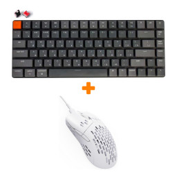  Keychron K3 ( M1 white  K3 Low Profile, Red Switch, Dark Gray)